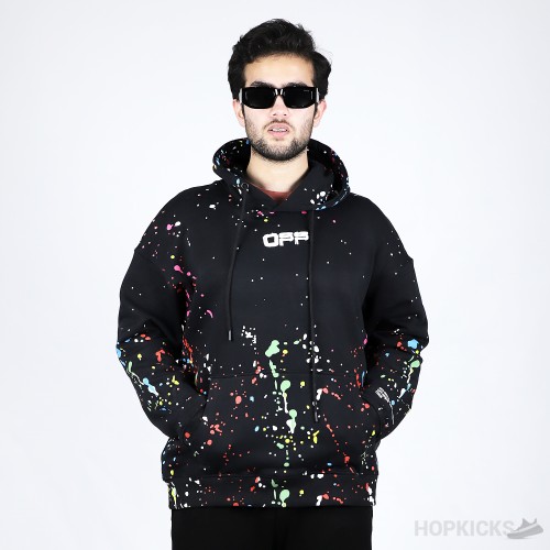 Off white sales splatter hoodie